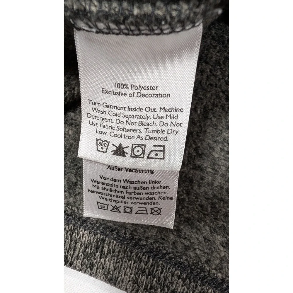 Eddie Bauer Mens 2XL Gray Marl Quarter Zip Fleece Pullover Sweater